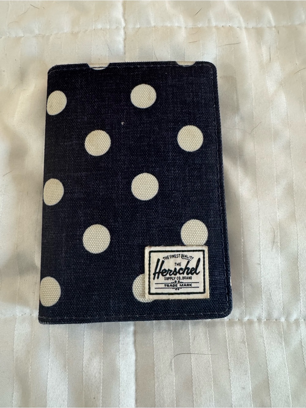 Herschel Supply Company Navy and White Polka Dot Travel Wallet